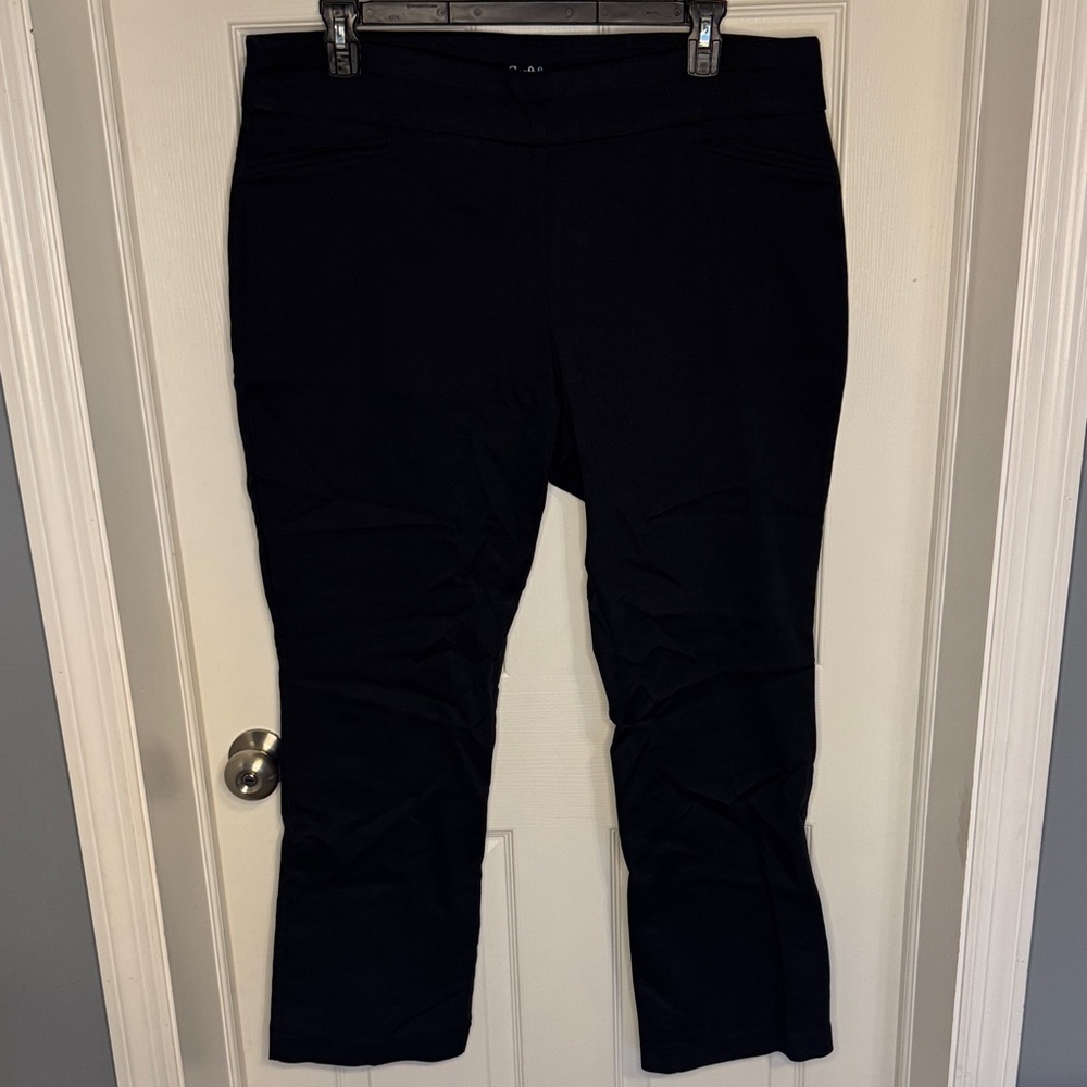 Croft & Barrow Classic Black Flare Casual Pants